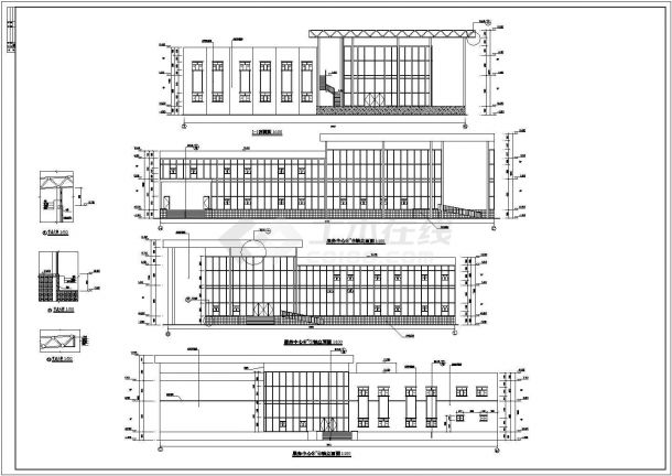 某市2层框架结构现代风格会所建筑施工图-图一