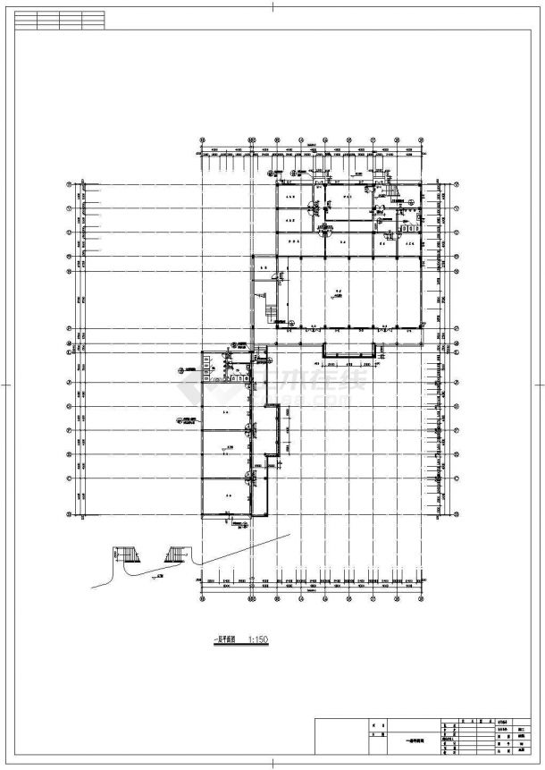 某三层框架结构仿古建筑设计施工图-图二