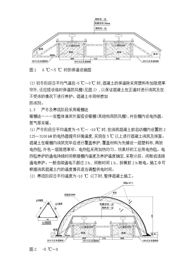 北京城铁整体道床的冬期施工方案-图二