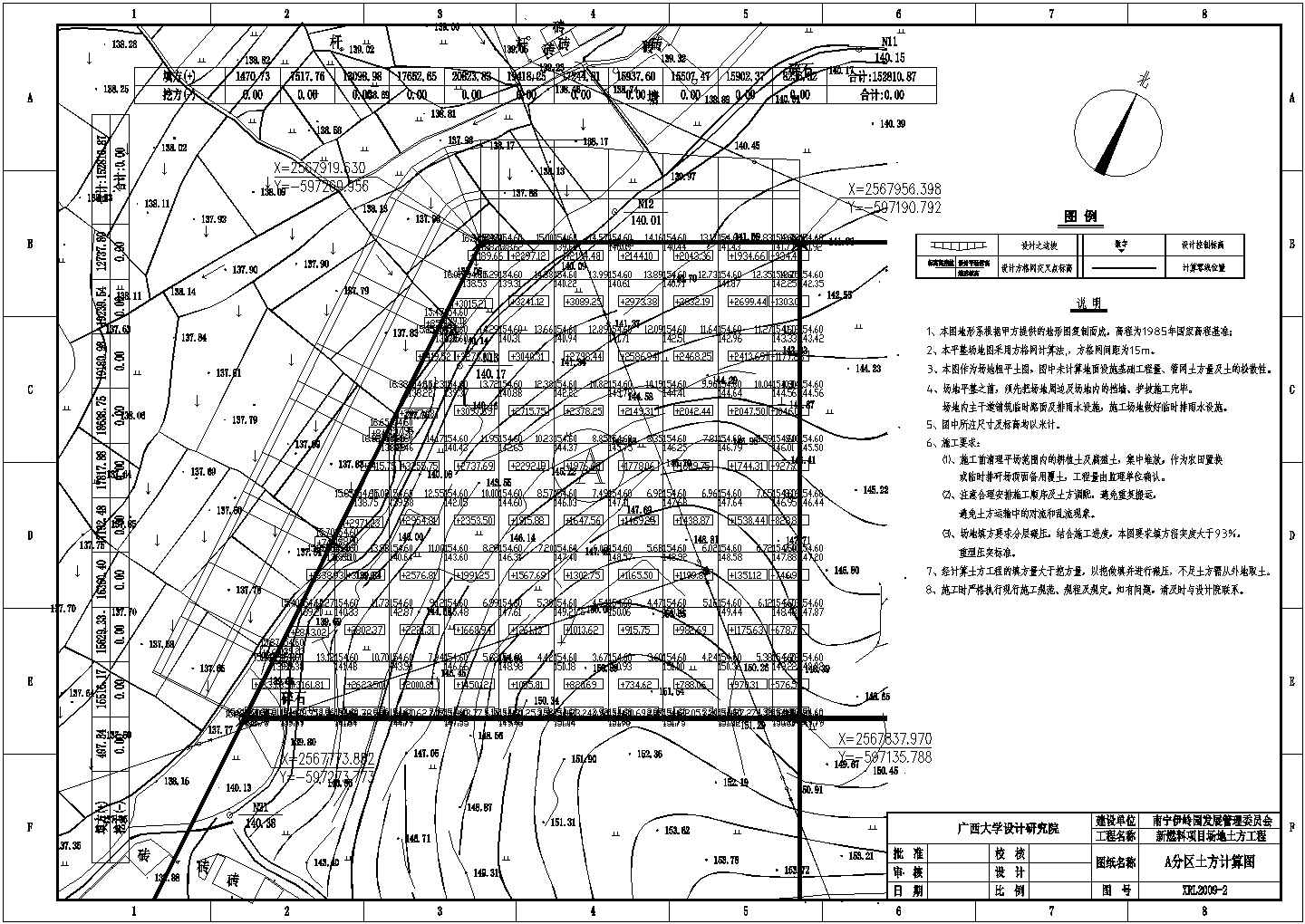广西新燃料项目场地土方工程施工图纸