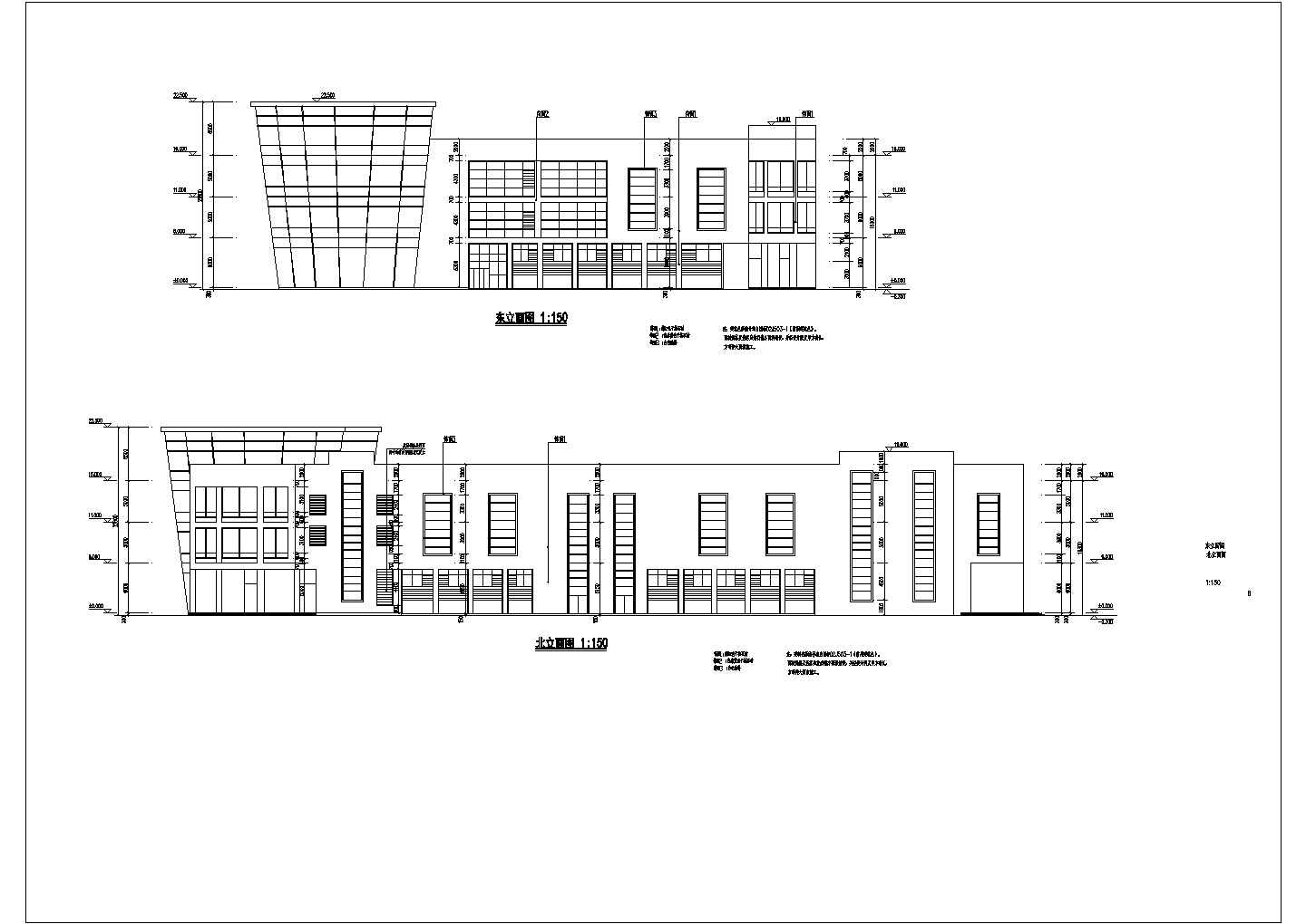 南方某地3层框架新华都购物超市建筑方案图