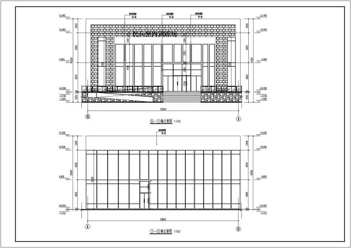 某地2层框架室内羽毛球训练馆建筑施工图_图1