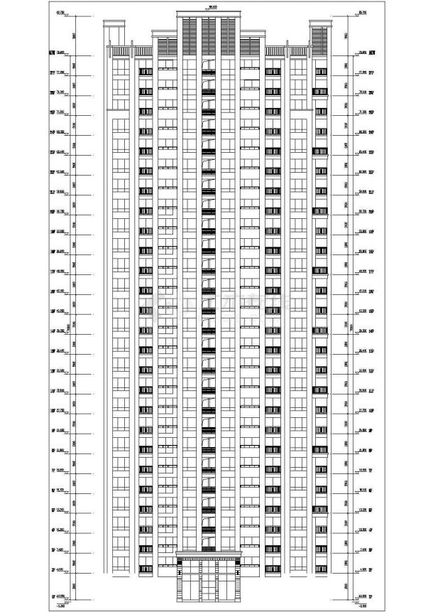 某地4套高层框剪住宅拼装建筑方案图-图二