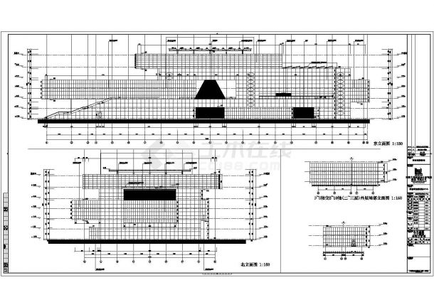 河南省旅游服务中心建筑设计施工图（含效果图）-图一