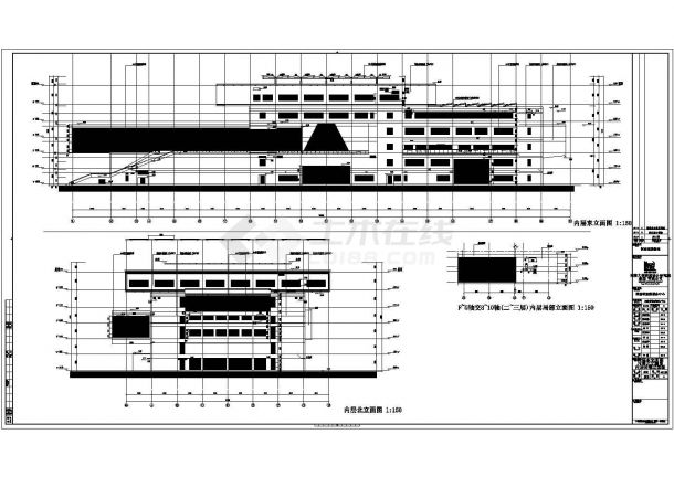 河南省旅游服务中心建筑设计施工图（含效果图）-图二