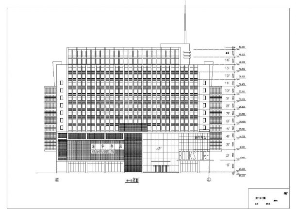 株洲市十四层框架结构某新建华书城给排水、消防给水工程施工图-图一