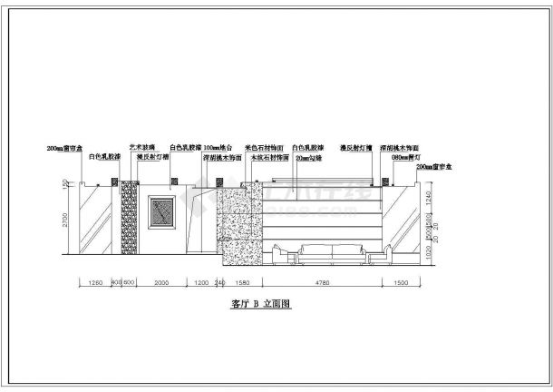 某地家庭式住宅复式别墅装修设计方案图-图二