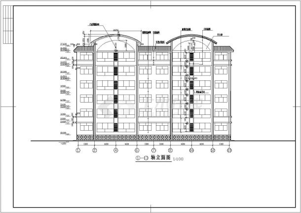 陕西某六层砖混结构住宅楼全套建筑结构施工图-图一