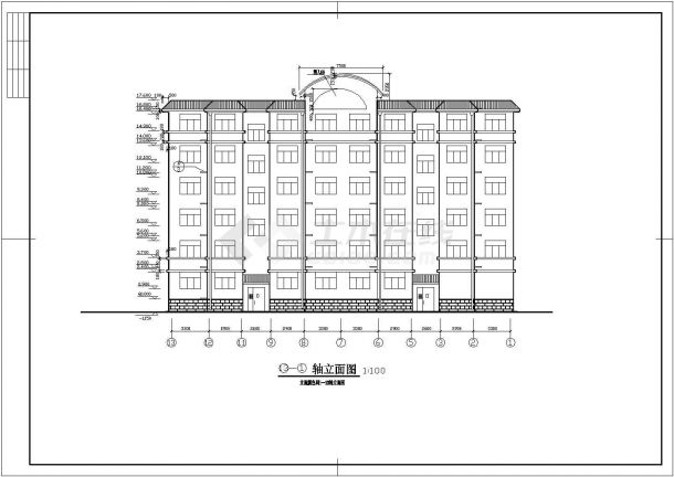 陕西某六层砖混结构住宅楼全套建筑结构施工图-图二