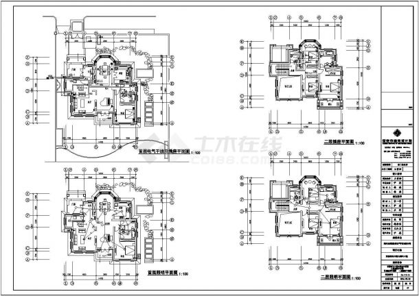 二层别墅电气安装施工图纸（含4个户型）-图二