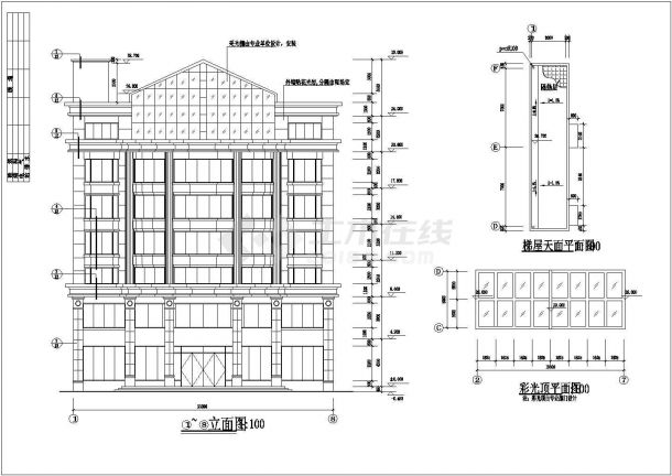 某公司七层办公楼全套建筑设计施工图-图一