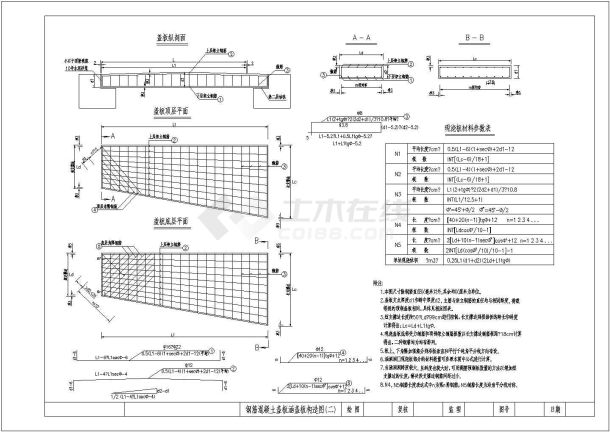 某二级公路盖板涵钢筋配筋（斜交板涵）-图二