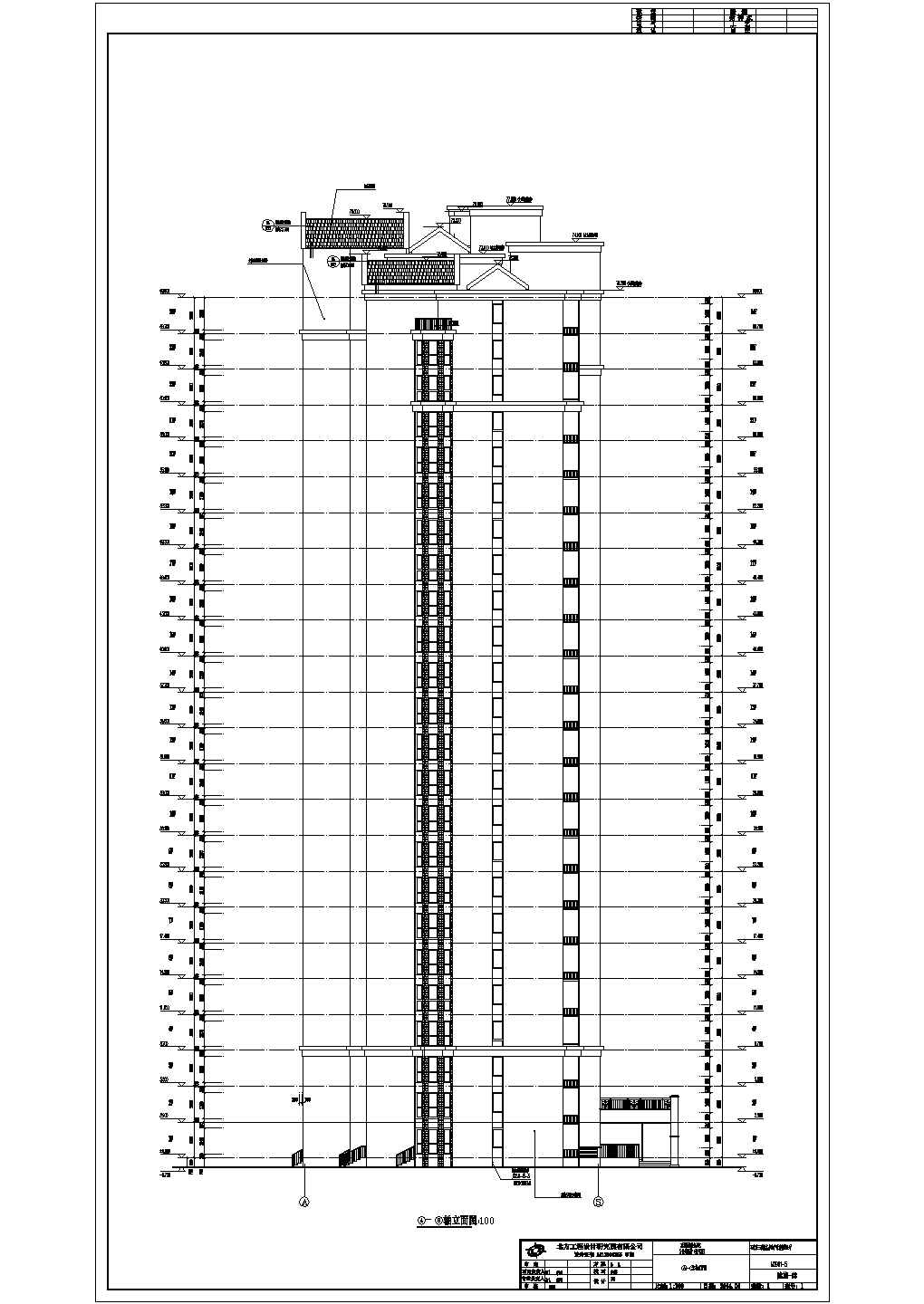 石家庄25层剪力墙结构住宅楼建筑施工图