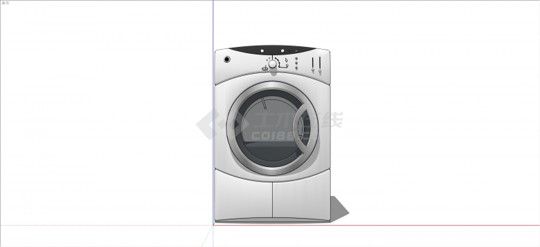 现代大容量时尚洗衣机su模型-图一
