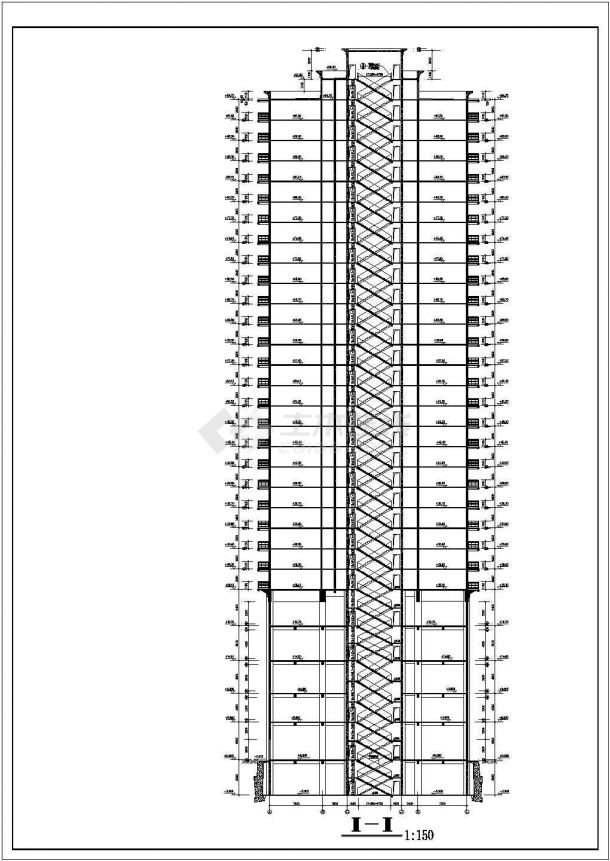 某地区29层高层商住楼建筑设计初步方案-图一