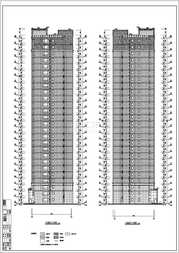 某地区27层高层住宅楼建筑设计施工图-图二