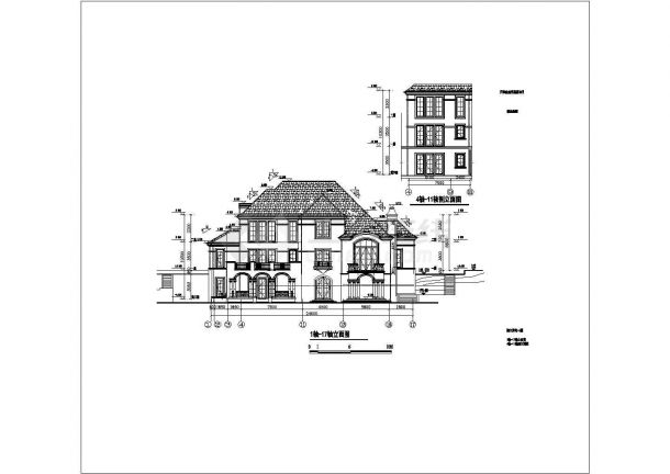 某地二层时尚别墅建筑方案设计图纸-图一