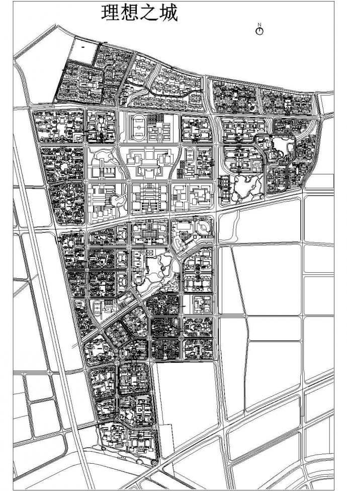 某行政城市中心建筑总规划设计方案_图1