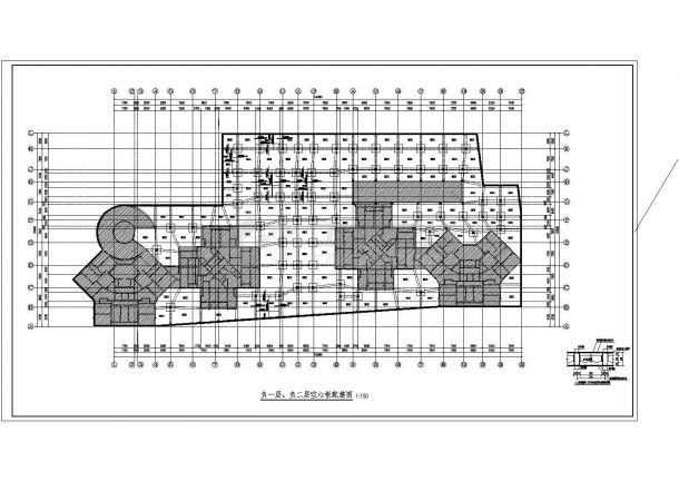 某综合楼地下室空腹密肋楼盖结构施工图-图一