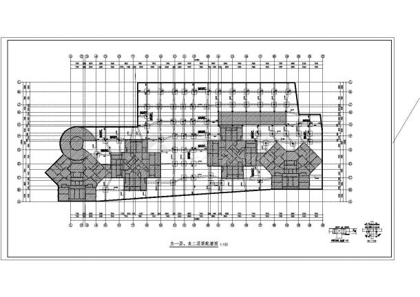 某综合楼地下室空腹密肋楼盖结构施工图-图二