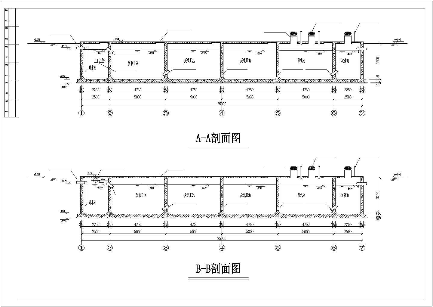 【浙江】某县人工湿地生活污水处理工程工艺图