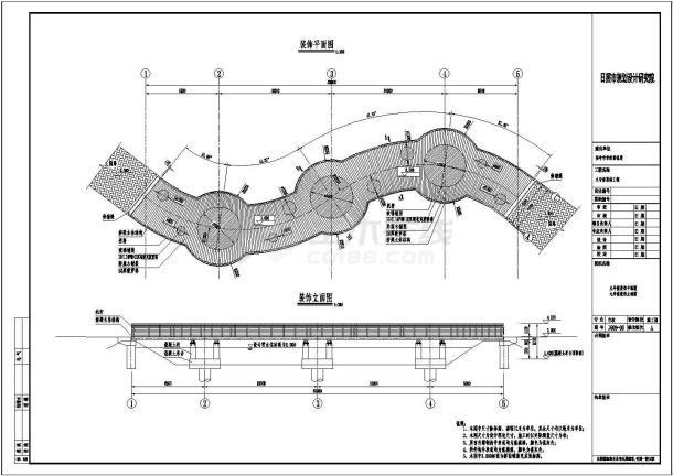 某设计院钢结构景观桥设计图（桥梁施工图）-图一