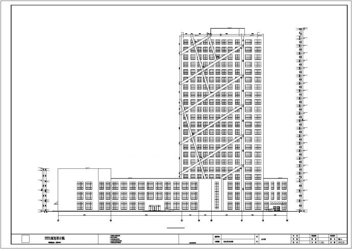 某地26层高层宾馆建筑设计施工图纸_图1