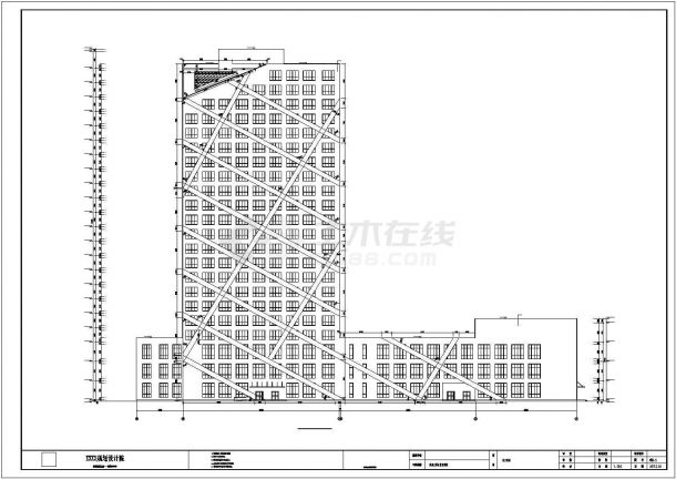 某地26层高层宾馆建筑设计施工图纸-图二