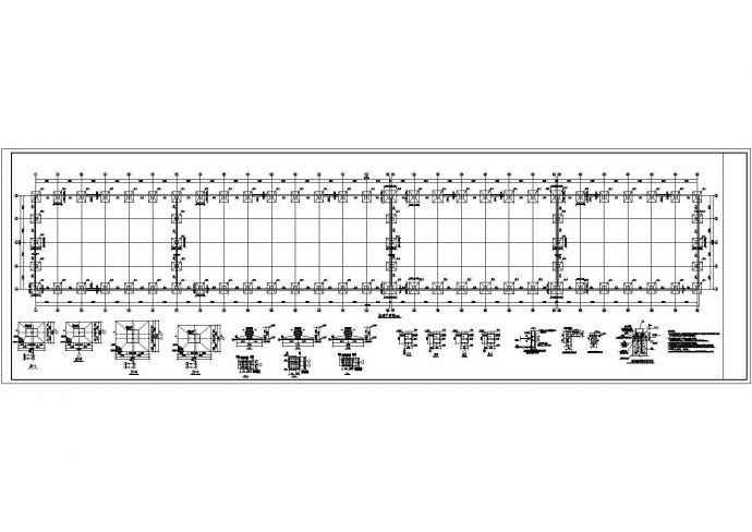 某地23米跨度轻钢结构车间结构施工图_图1