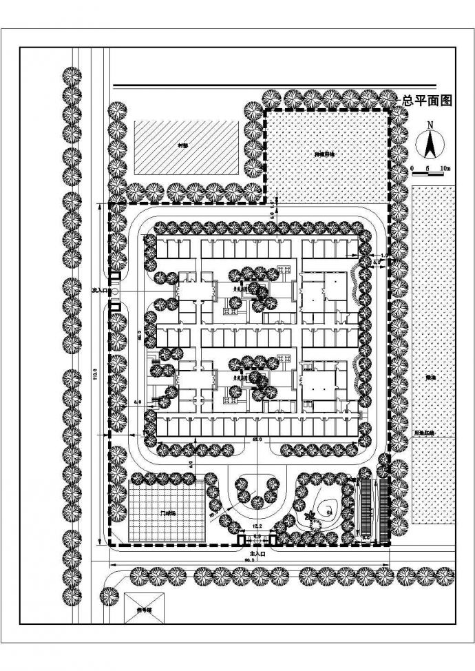 某地敬老院及疗养院建筑设计规划方案_图1