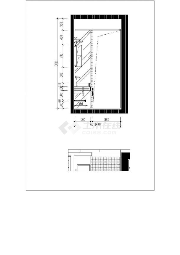 现代风格3室两厅装修施工图（含效果图）-图二