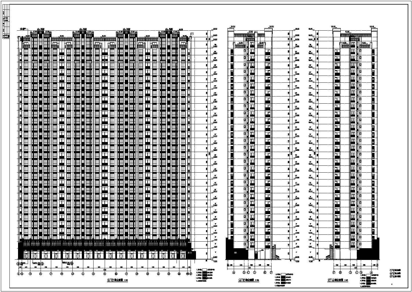 某地住宅小区30层高层建筑方案设计图
