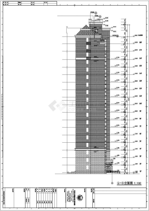 某地区18层住宅楼建筑设计施工图-图二