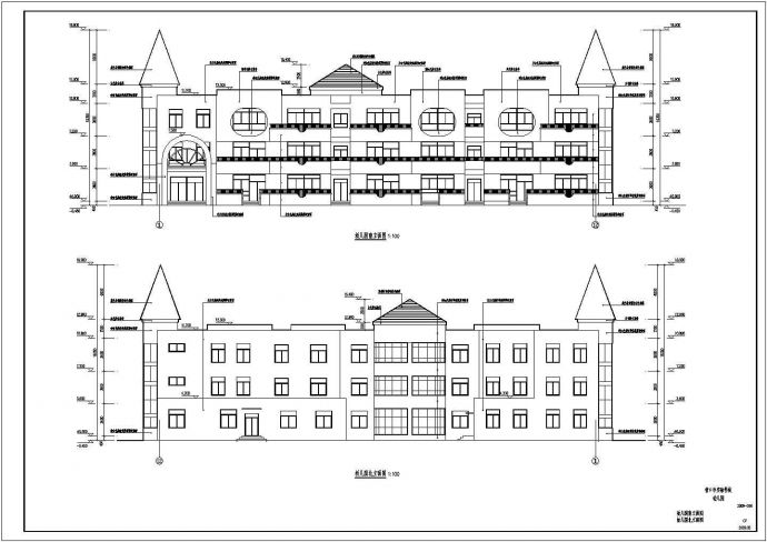 某地区三层尖屋顶幼儿园建筑设计方案_图1