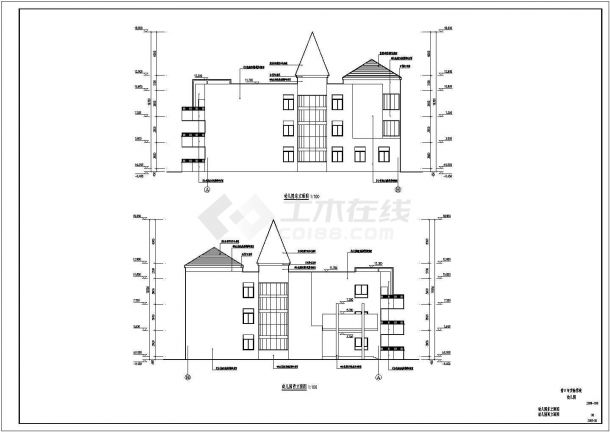 某地区三层尖屋顶幼儿园建筑设计方案-图二