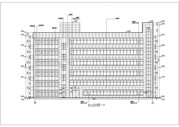 某地区五层纺织厂房建筑设计施工图-图一