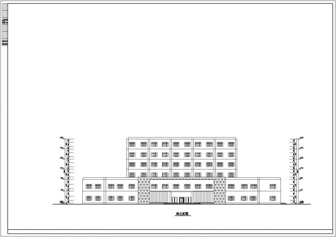 某地区六层框架结构旅馆建筑方案设计图纸_图1