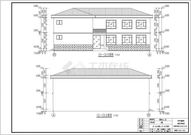 西峰私人二层别墅建筑方案设计图纸-图二