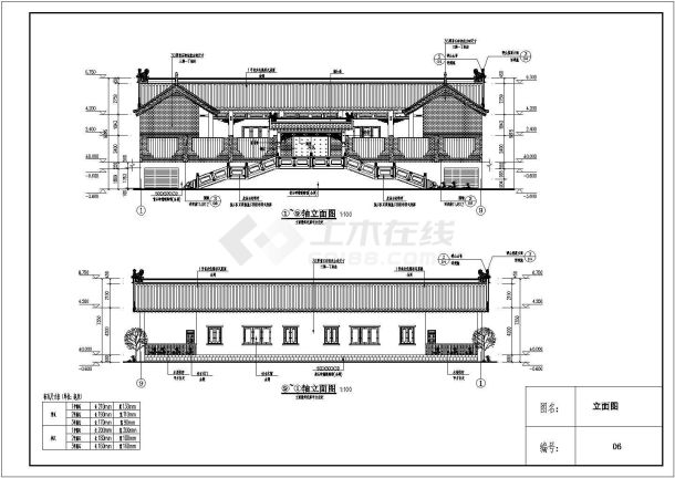 某单层带地下车库仿古别墅建筑设计施工图（含结构设计）-图一