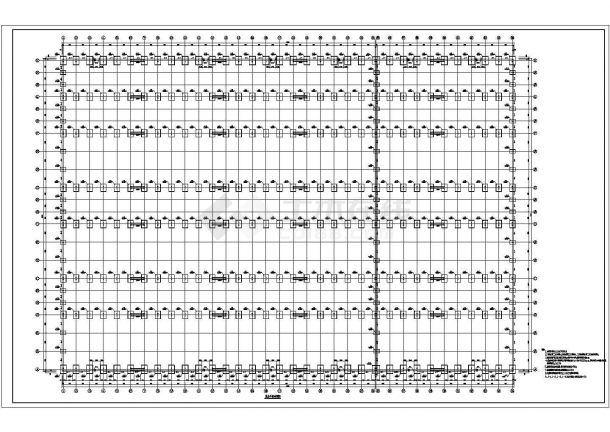 某地多跨单层门式刚架结构厂房建筑结构施工图-图二