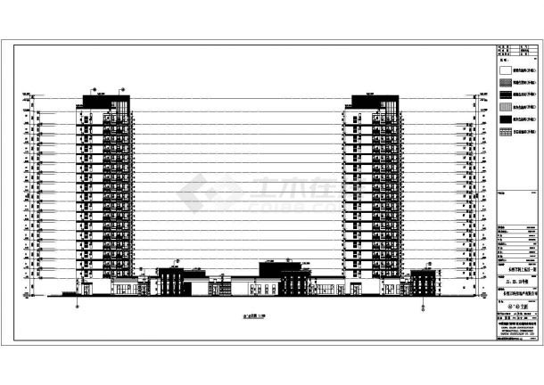 长春18层框架结构高层住宅楼建筑施工图-图二