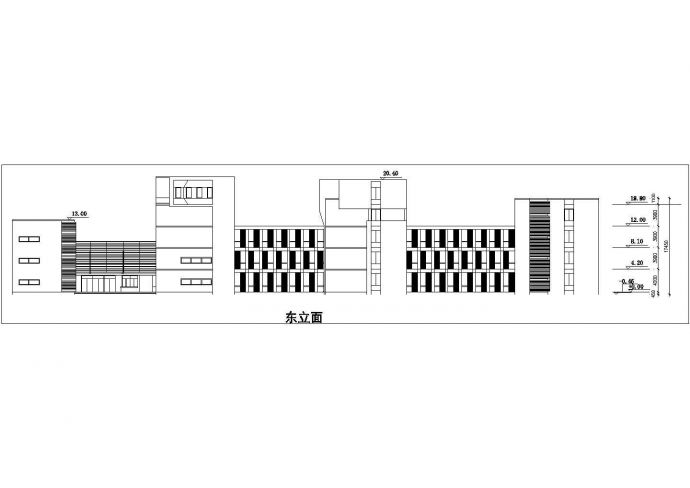 某学校四层实验综合楼建筑设计效果图_图1