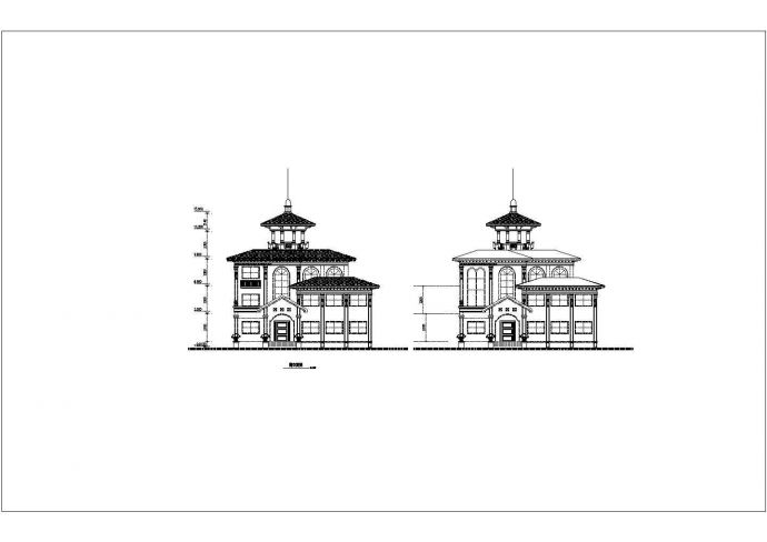 某地框架结构小别墅建筑方案设计图纸_图1