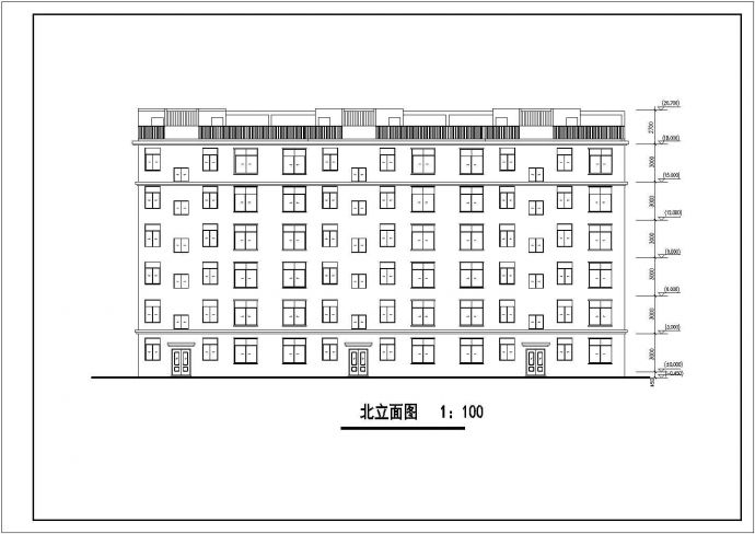 某地区六层住宅楼建筑设计方案图纸_图1