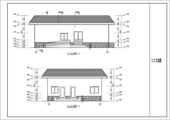 某地公园公共厕所建筑设计施工图纸_图1