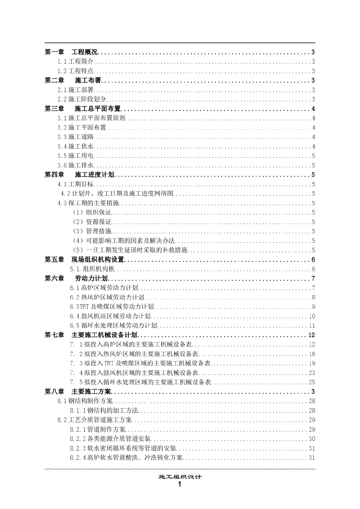 某公司2200m3高炉安装工程施工方案-图一