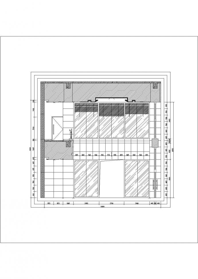 郑州某两层框架结构办公楼大厅装修施工图纸_图1