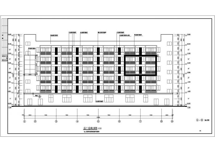 某地区6层宿舍楼建筑设计施工图纸_图1
