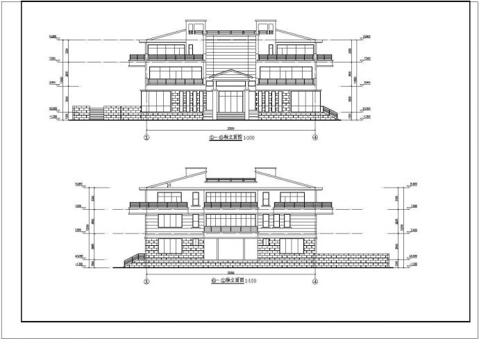 某地三层框架结构会所别墅建筑结构施工图_图1