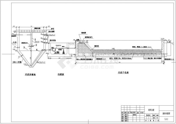 某污泥干化厂设计总平面图高程图详图-图二
